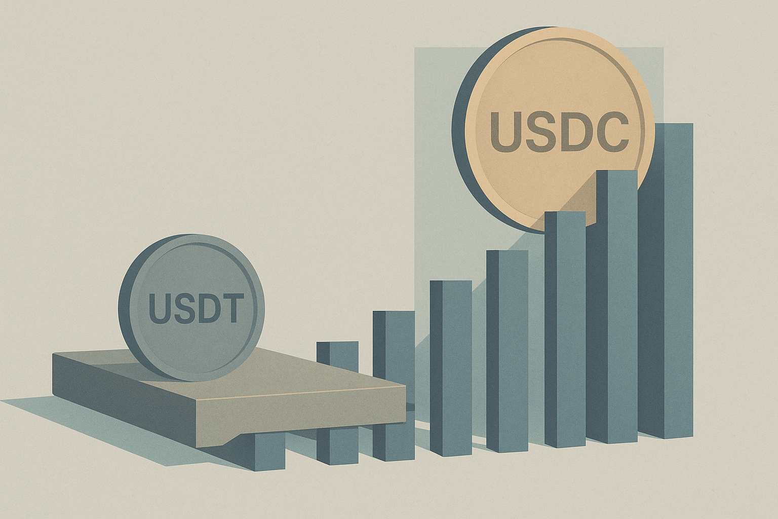 USDC schlägt USDT im Zahlungsvolumen